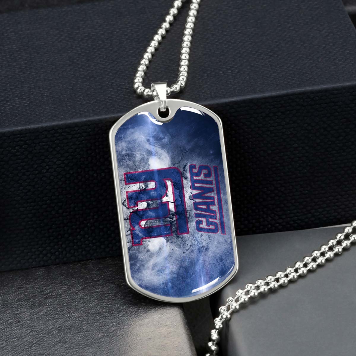 American Football - AFD072 - New York Giants - NFL Football Team - American Football Dog Tag - Military Ball Chain - Luxury Dog Tag