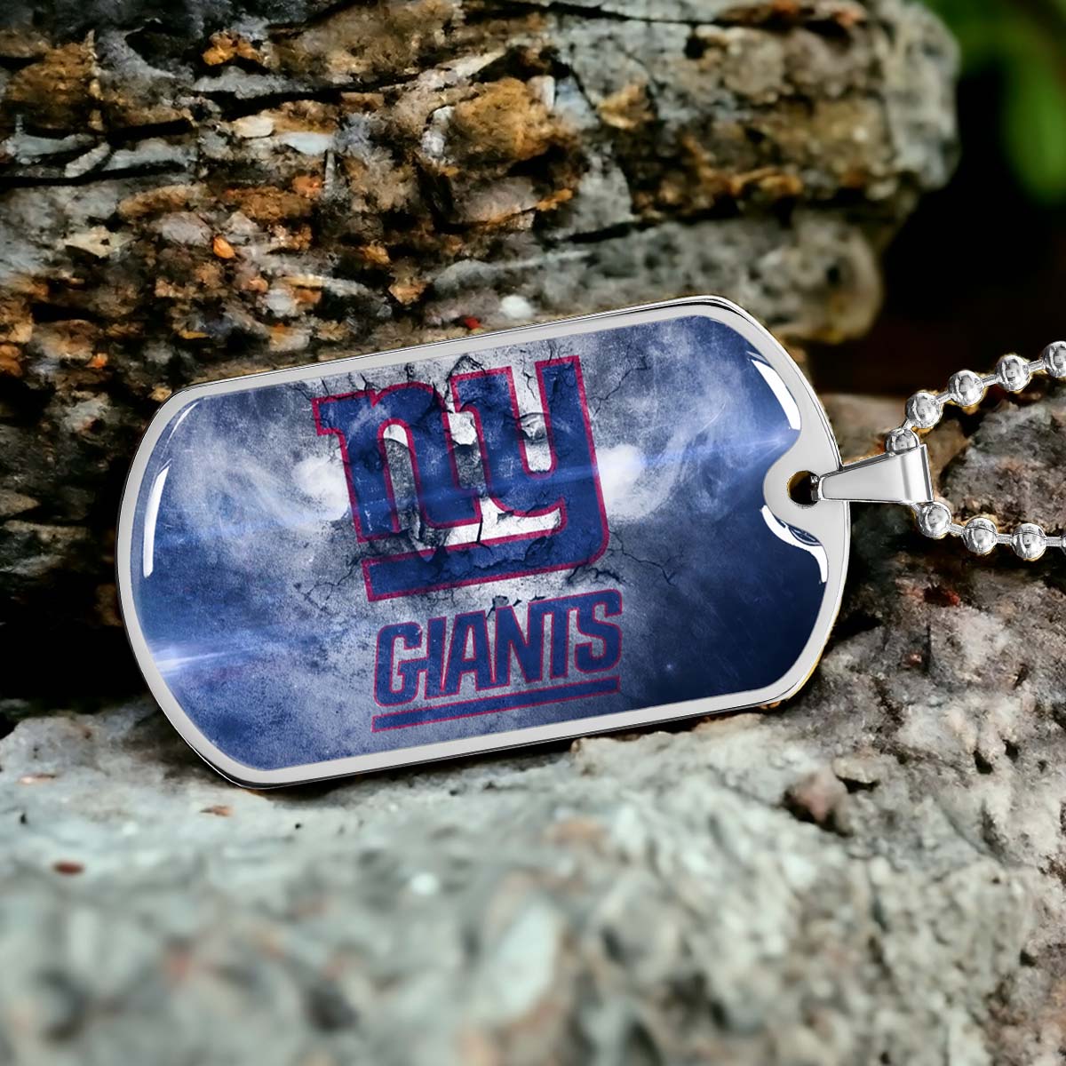 American Football - AFD072 - New York Giants - NFL Football Team - American Football Dog Tag - Military Ball Chain - Luxury Dog Tag