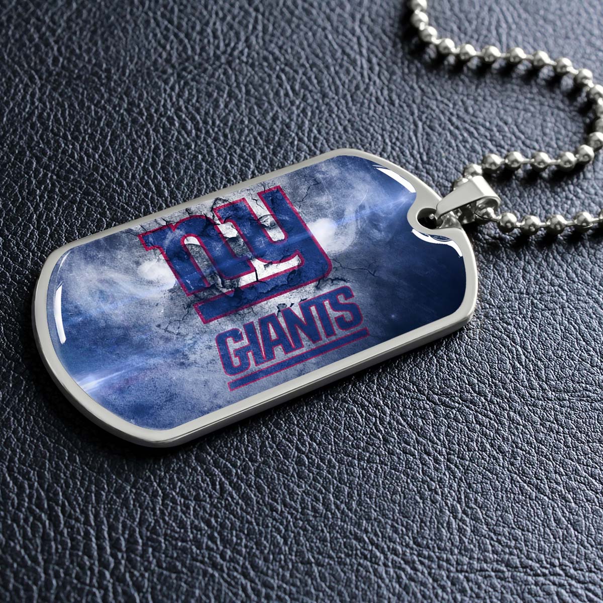 American Football - AFD072 - New York Giants - NFL Football Team - American Football Dog Tag - Military Ball Chain - Luxury Dog Tag