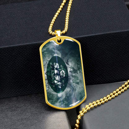 American Football - AFD073 - New York Jets - NFL Football Team - American Football Dog Tag - Military Ball Chain - Luxury Dog Tag