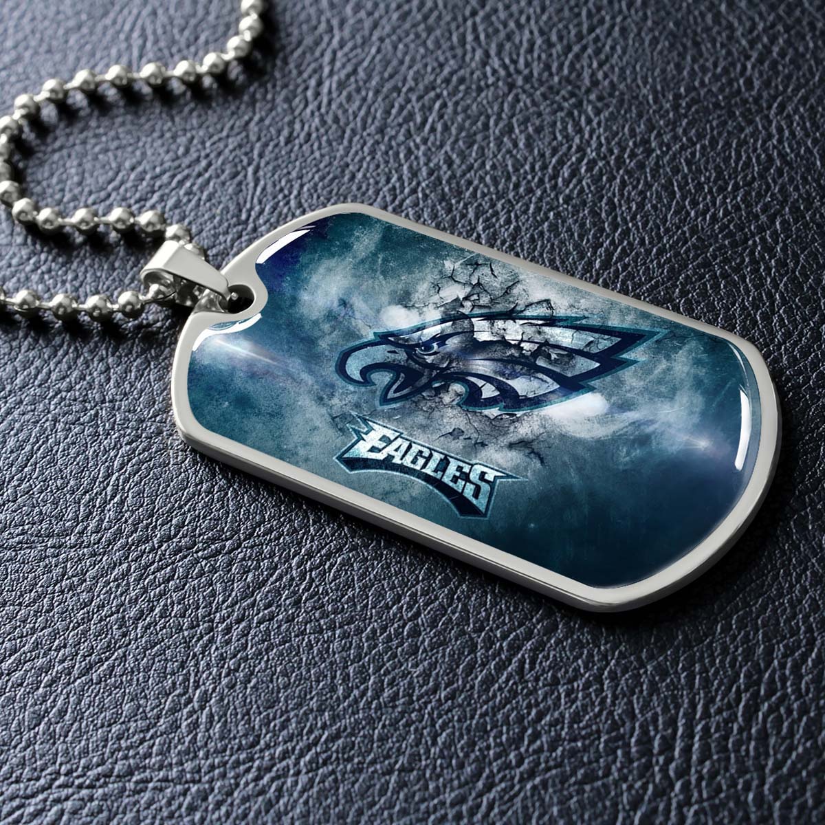 American Football - AFD075 - Philadelphia Eagles - NFL Football Team - American Football Dog Tag - Military Ball Chain - Luxury Dog Tag