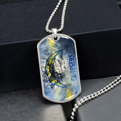 American Football - AFD077 - San Diego Chargers - NFL Football Team - American Football Dog Tag - Military Ball Chain - Luxury Dog Tag