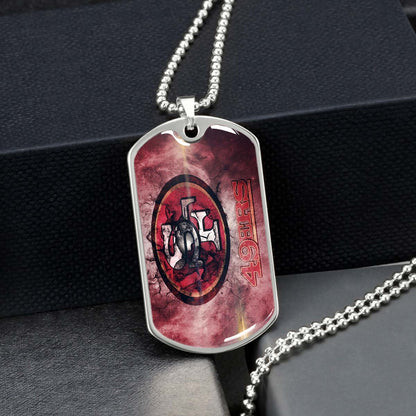 American Football - AFD078 - San Francisco 49ers - NFL Football Team - American Football Dog Tag - Military Ball Chain - Luxury Dog Tag
