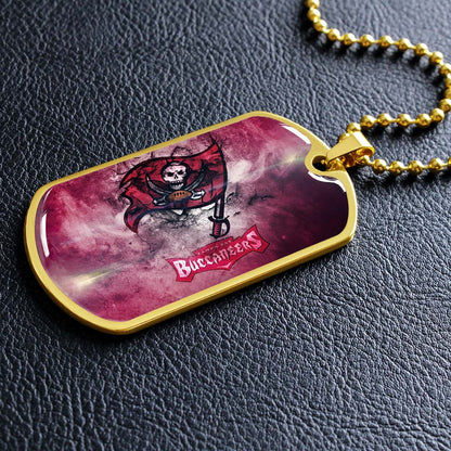 American Football - AFD081 - Tampa Bay Buccaneers - NFL Football Team - American Football Dog Tag - Military Ball Chain - Luxury Dog Tag