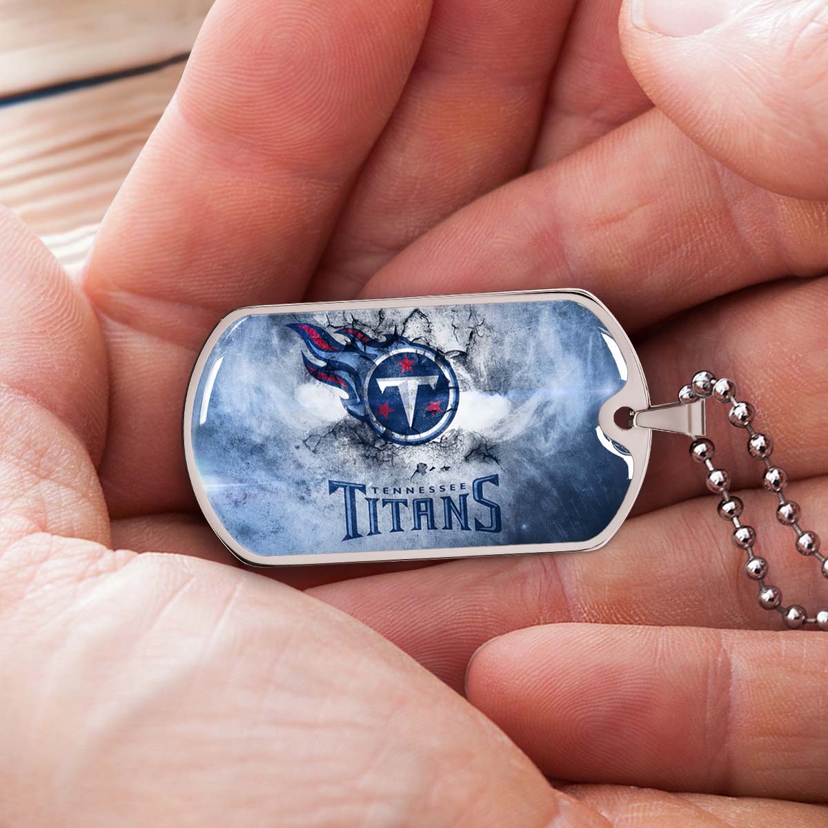 American Football - AFD082 - Tennessee Titans - NFL Football Team - American Football Dog Tag - Military Ball Chain - Luxury Dog Tag
