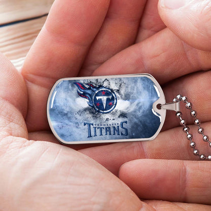 American Football - AFD082 - Tennessee Titans - NFL Football Team - American Football Dog Tag - Military Ball Chain - Luxury Dog Tag
