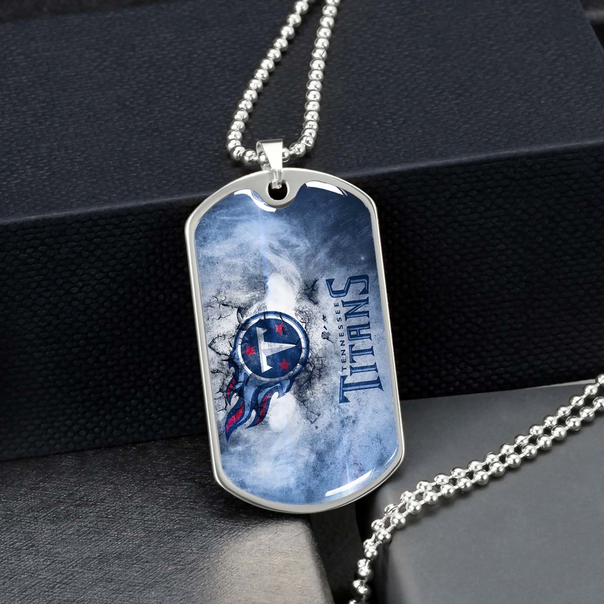 American Football - AFD082 - Tennessee Titans - NFL Football Team - American Football Dog Tag - Military Ball Chain - Luxury Dog Tag