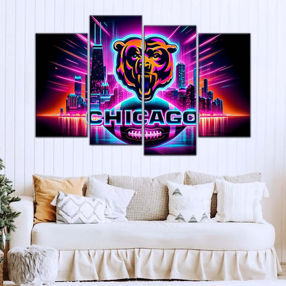 American Football Canvas Wall Art - AF5171 - Chicago Bears - NFL Teams