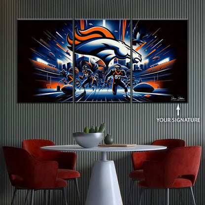 American Football Canvas Wall Art - AF5176 - Denver Broncos - NFL Teams