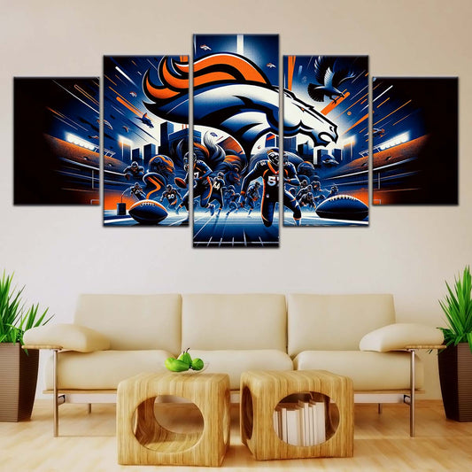 American Football Canvas Wall Art - AF5176 - Denver Broncos - NFL Teams