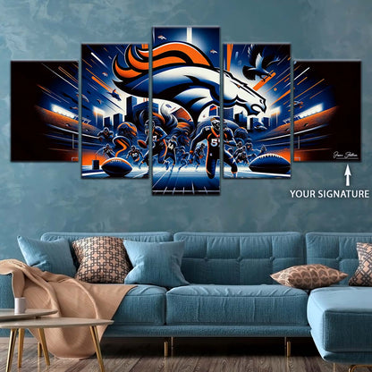 American Football Canvas Wall Art - AF5176 - Denver Broncos - NFL Teams