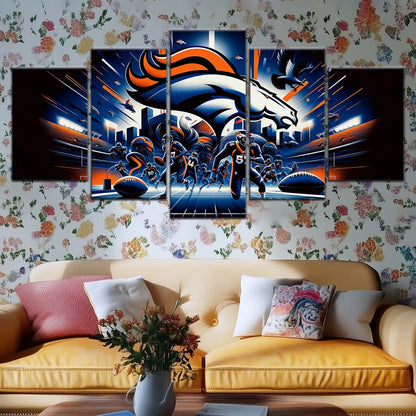 American Football Canvas Wall Art - AF5176 - Denver Broncos - NFL Teams