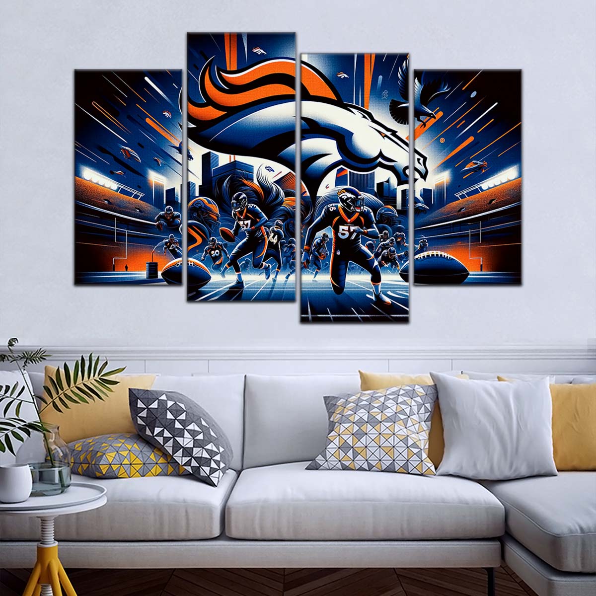 American Football Canvas Wall Art - AF5176 - Denver Broncos - NFL Teams