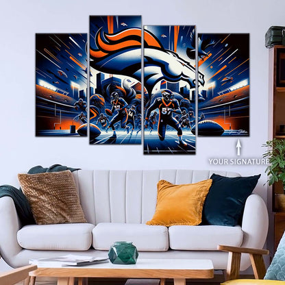 American Football Canvas Wall Art - AF5176 - Denver Broncos - NFL Teams