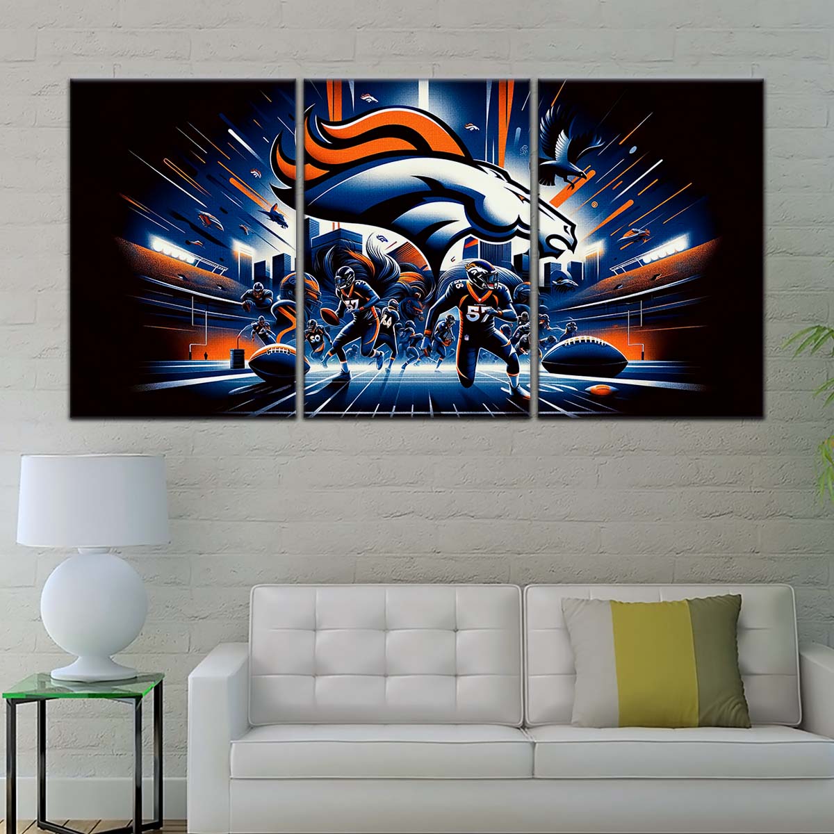 American Football Canvas Wall Art - AF5176 - Denver Broncos - NFL Teams
