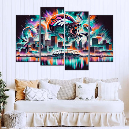 American Football Canvas Wall Art - AF5179 - Denver Broncos - NFL Teams