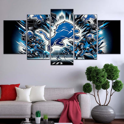American Football Canvas Wall Art - AF5181 - Detroit Lions - NFL Super Bowl - NFL Teams