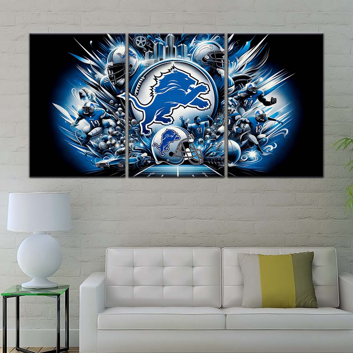 American Football Canvas Wall Art - AF5182 - Detroit Lions - NFL Super Bowl Spirit
