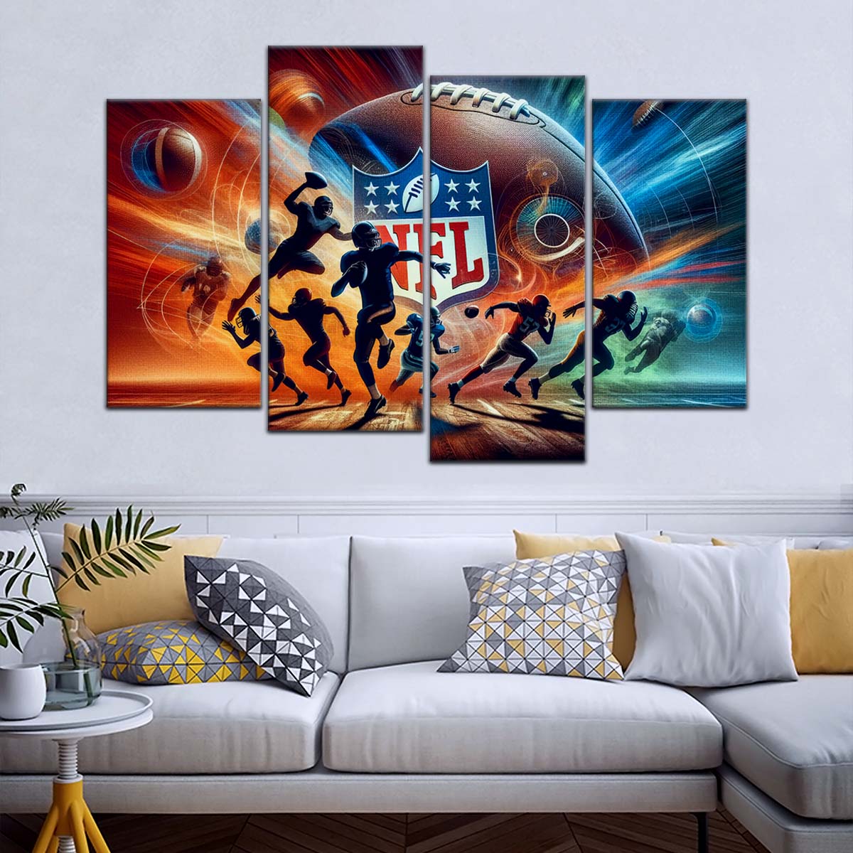 American Football Canvas Wall Art - AF5184 - Dynamic NFL Excitement