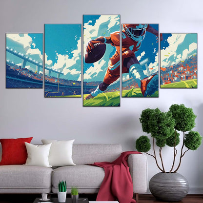 American Football Canvas Wall Art - AF5188 - Dynamic NFL Touchdown