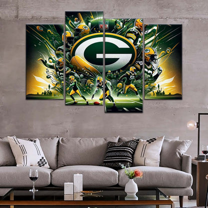 American Football Canvas Wall Art - AF5191 - Green Bay Packers - NFL Super Bowl - NFL Teams