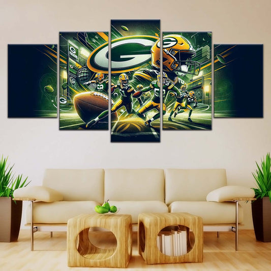 American Football Canvas Wall Art - AF5193 - Green Bay Packers - NFL Super Bowl Spirit