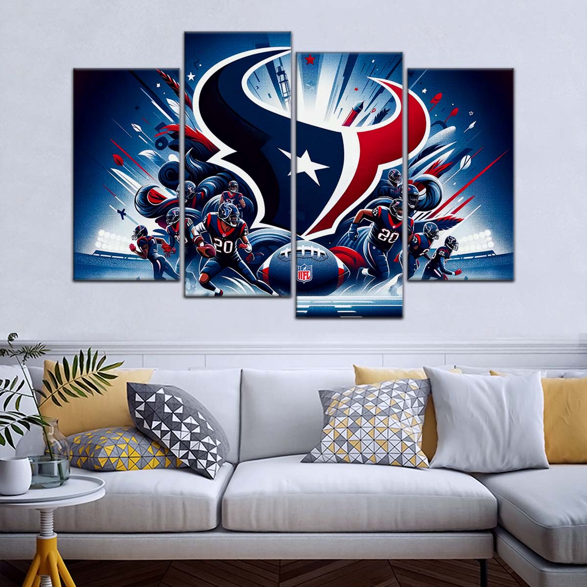 American Football Canvas Wall Art - AF5195 - Houston Texans - NFL Teams
