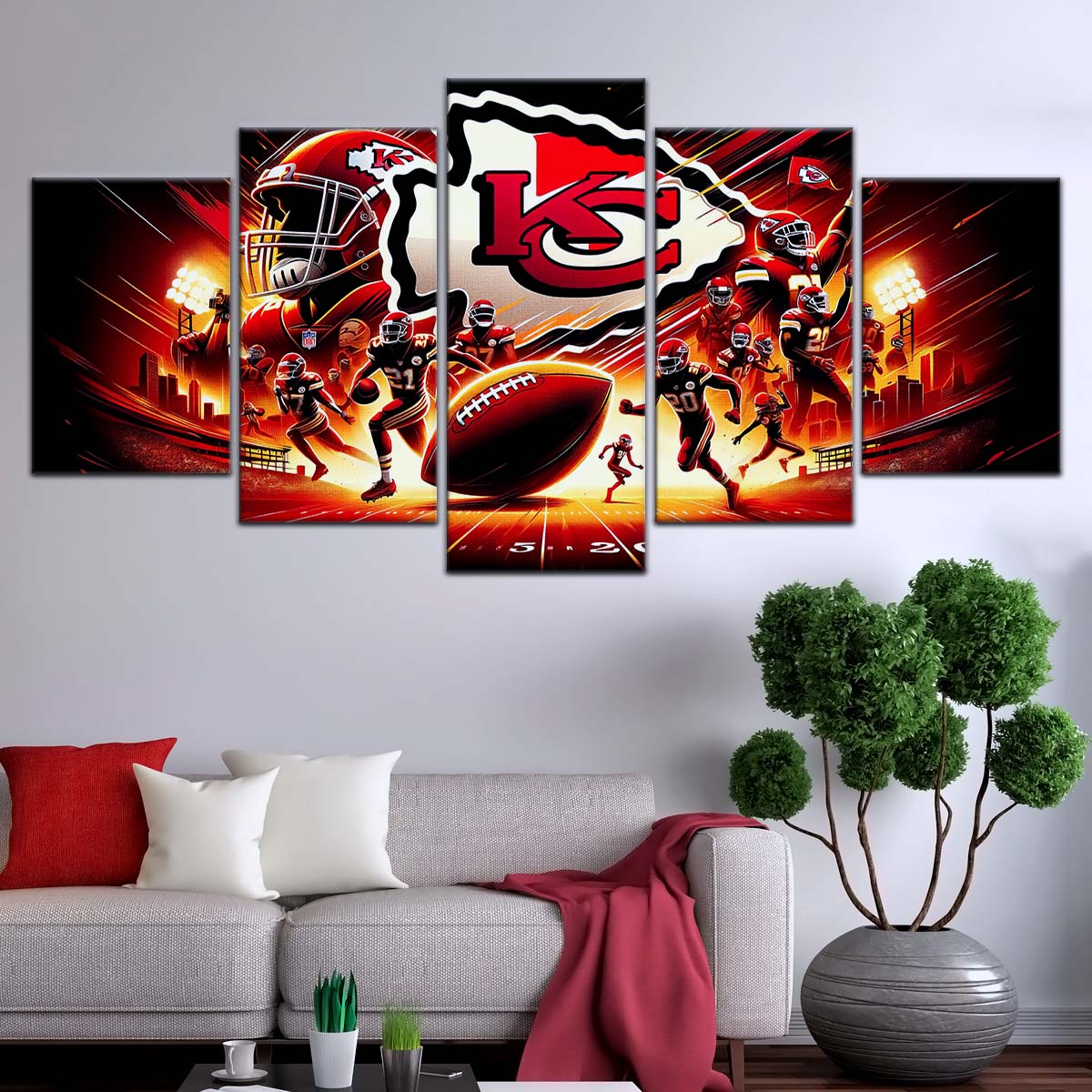 American Football Canvas Wall Art - AF5198 - Kansas City Chiefs - Super Bowl - NFL Teams