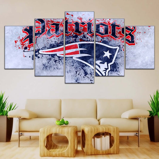 American Football Canvas Wall Art - AF5199 - New England Patriots - A Legacy in Sports - NFL Teams