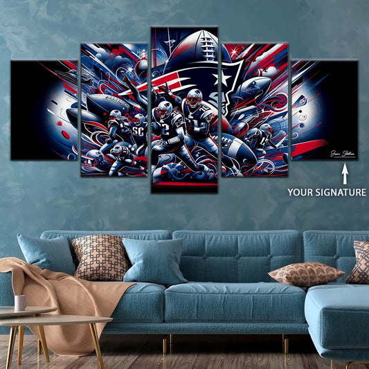 American Football Canvas Wall Art - AF5201 - New England Patriots - Super Bowl - NFL Teams