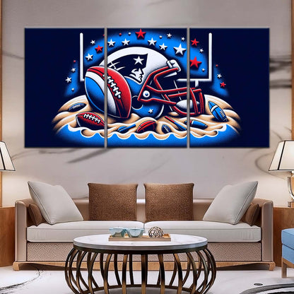 American Football Canvas Wall Art - AF5202 - New England Patriots - Ultimate Football Pride - NFL Teams
