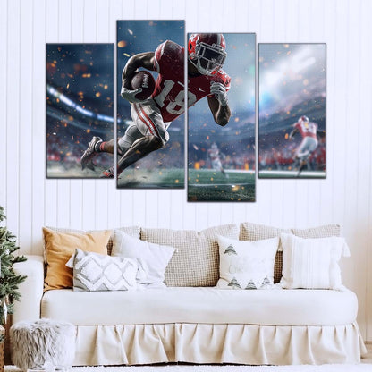 American Football Canvas Wall Art - AF5206 - NFL Touchdown Rush