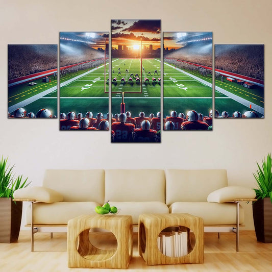 American Football Canvas Wall Art - AF5207 - NFL Sunset Showdown
