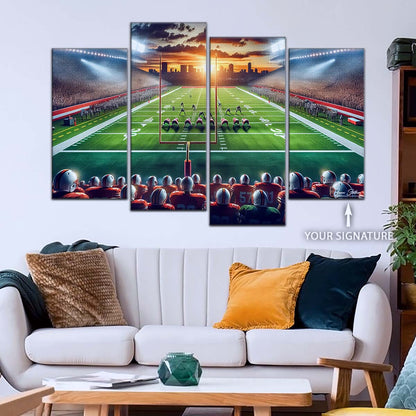 American Football Canvas Wall Art - AF5207 - NFL Sunset Showdown