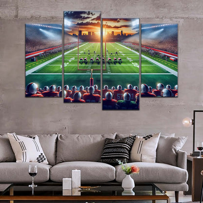 American Football Canvas Wall Art - AF5207 - NFL Sunset Showdown