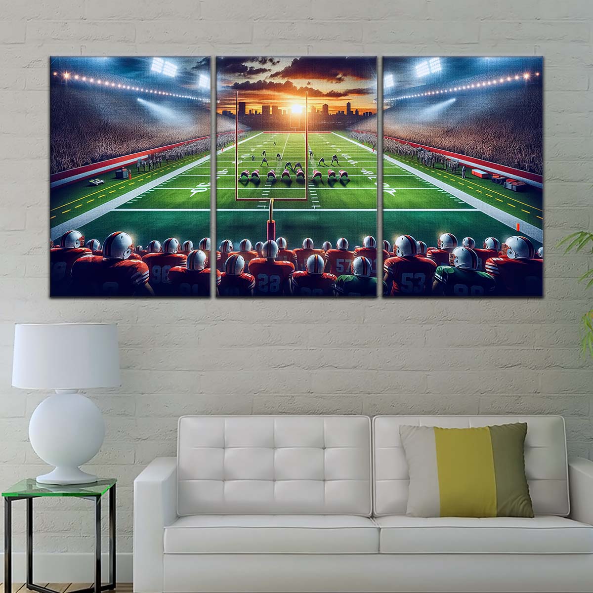 American Football Canvas Wall Art - AF5207 - NFL Sunset Showdown