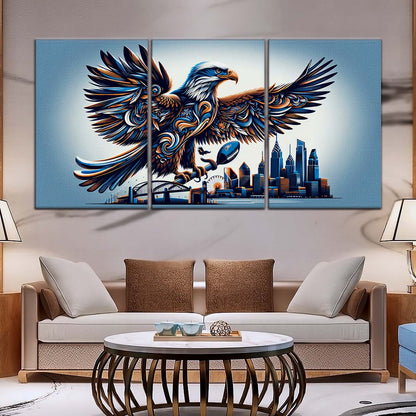 American Football Canvas Wall Art - AF5208 - Philadelphia Eagles - Majestic Flight - NFL Teams