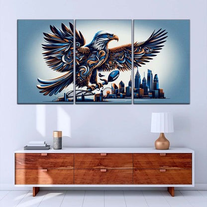 American Football Canvas Wall Art - AF5208 - Philadelphia Eagles - Majestic Flight - NFL Teams