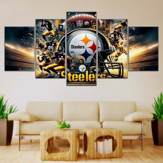American Football Canvas Wall Art - AF5210 - Pittsburgh Steelers - NFL Teams