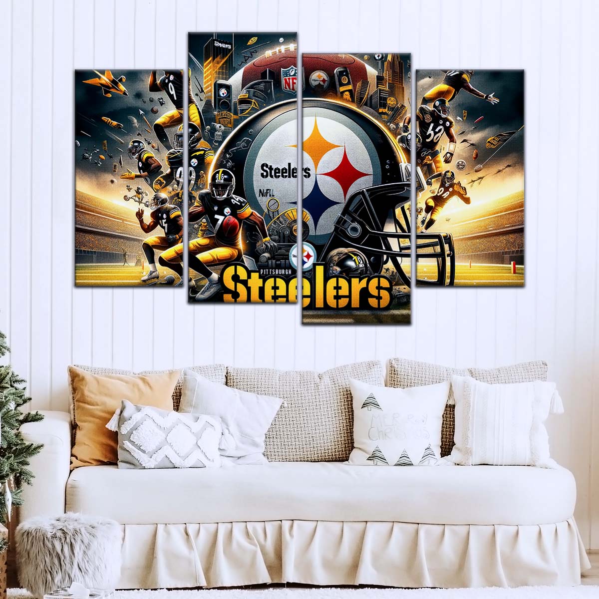 American Football Canvas Wall Art - AF5210 - Pittsburgh Steelers - NFL Teams