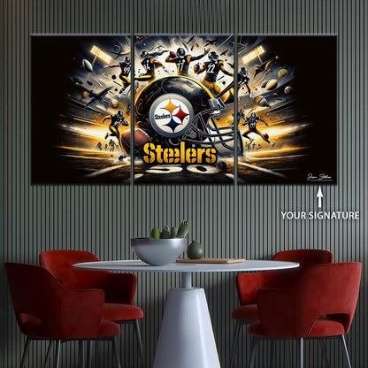 American Football Canvas Wall Art - AF5211 - Pittsburgh Steelers - NFL Teams
