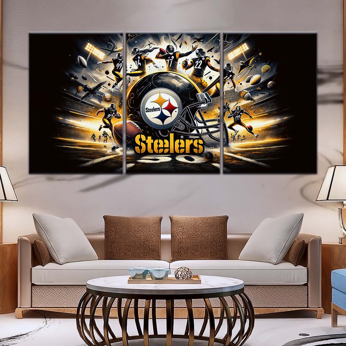 American Football Canvas Wall Art - AF5211 - Pittsburgh Steelers - NFL Teams