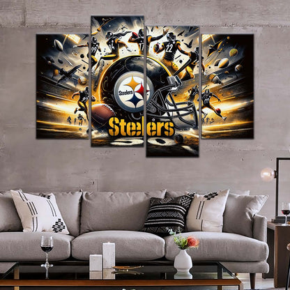 American Football Canvas Wall Art - AF5211 - Pittsburgh Steelers - NFL Teams
