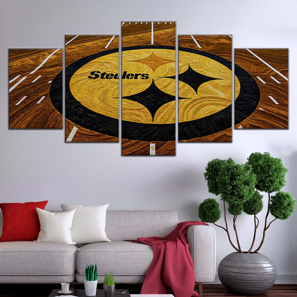 American Football Canvas Wall Art - AF5212 - Pittsburgh Steelers - NFL Teams