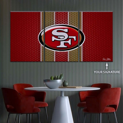 American Football Canvas Wall Art - AF5214 - San Francisco 49ers - Capture the Spirit of NFL Football