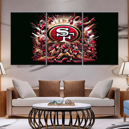 American Football Canvas Wall Art - AF5215 - San Francisco 49ers - Super Bowl - NFL Teams