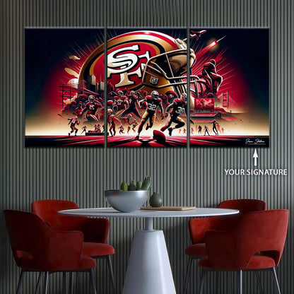 American Football Canvas Wall Art - AF5216 - San Francisco 49ers - NFL Super Bowl