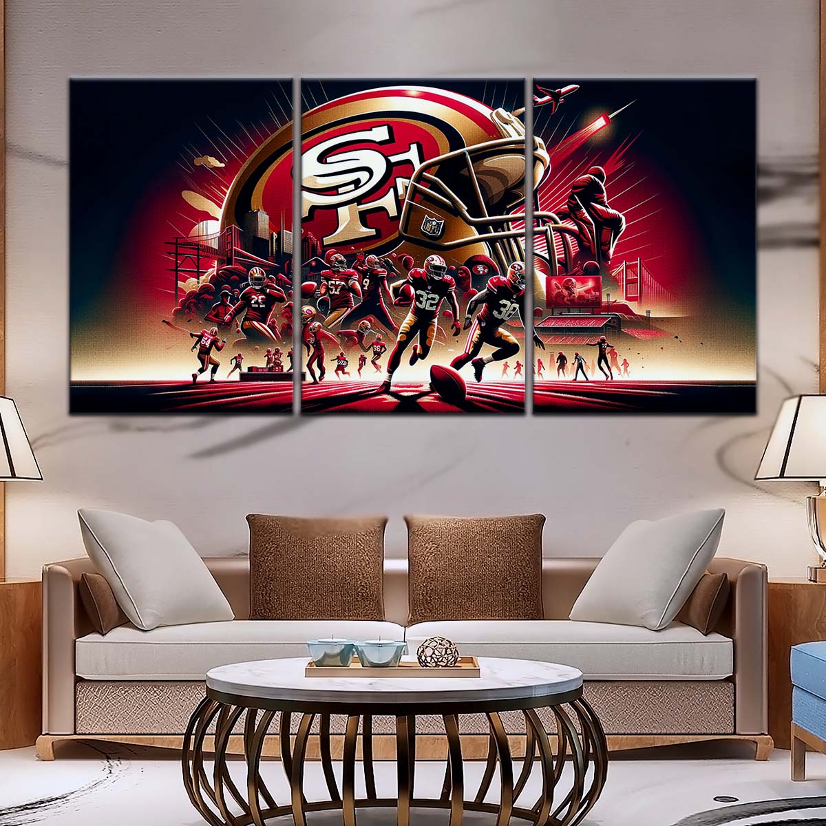 American Football Canvas Wall Art - AF5216 - San Francisco 49ers - NFL Super Bowl
