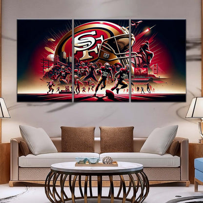 American Football Canvas Wall Art - AF5216 - San Francisco 49ers - NFL Super Bowl
