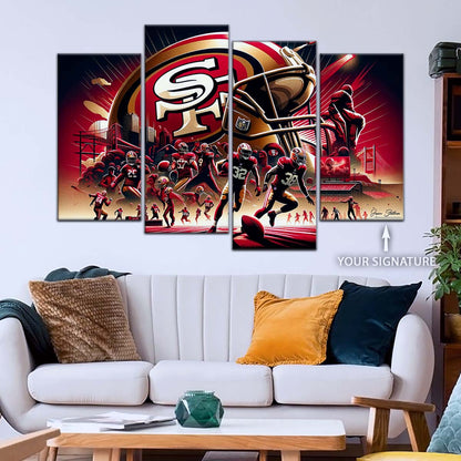 American Football Canvas Wall Art - AF5216 - San Francisco 49ers - NFL Super Bowl